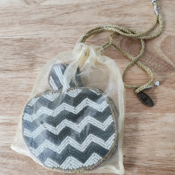 Mackenzie-Childs Polka Pumpkin Beaded Coasters - set of 4 - Picture 6 of 6